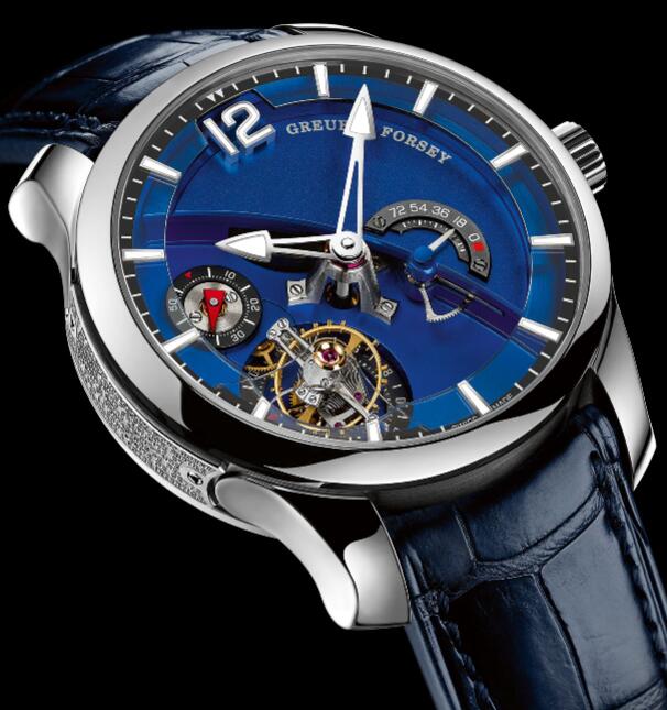 Greubel Forsey Tourbillon 24 Secondes Contemporain Platinum Blue Replica Watch